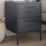 vidaXL Table de chevet anthracite 36x39x50 5 cm acier