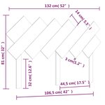 vidaXL Tête de lit Gris 132x3x81 cm Bois massif de pin