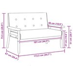 vidaXL Canapé à 2 places Noir Similicuir