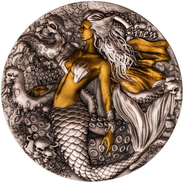 SIREN Greek Mythology Series Pièce de monnaie en argent 2 onces 2000 Francs Cameroun 2025