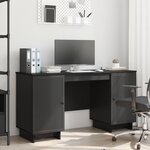 vidaXL Bureau Noir Bois d'ingénierie 142 5 x 50 x 75 cm