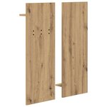 vidaXL Porte-manteau mural avec miroir Chêne artisanal 70 x 10 x 90 cm