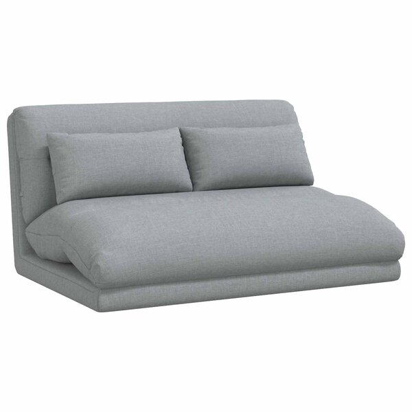 vidaXL Fauteuil de sol ajustable Gris clair Tissu