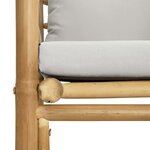 vidaXL Salon de jardin 12 Pièces avec coussins gris clair bambou