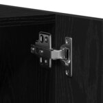 vidaXL Cabinet de salle de bain avec porte Chêne noir 30 x 30 x 130 cm