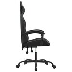 vidaXL Chaise de jeu pivotante Noir Similicuir