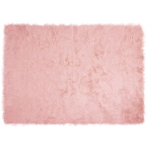 vidaXL Tapis en fausse Tafalla Rose 120 x 170 cm Polyester