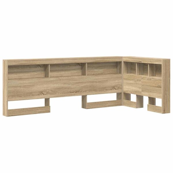 vidaXL Tête de lit de rangement Chêne Sonoma 90 cm Bois d'ingénierie