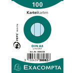 Paquet 100 fiches bristol A8 travers Bleu EXACOMPTA