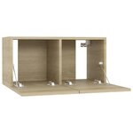 vidaXL Meubles TV suspendus 3 Pièces Chêne sonoma 60x30x30 cm