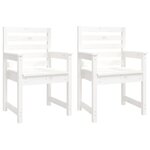 vidaXL Ensemble à dîner de jardin 11 Pièces blanc bois massif de pin