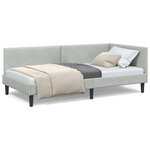 vidaXL Cadre de lit d'angle Autre Gris clair 80 x 200 cm