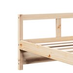 vidaXL Lit de jour sans matelas naturel 90x200 cm bois pin massif