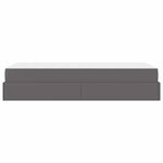 vidaXL Cadre de lit avec matelas avec matelas 2 Pièces Gris PVC