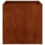 vidaXL Jardinière rouillé 40x40x40 cm acier inoxydable