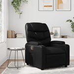 vidaXL Fauteuil inclinable en similicuir noir