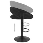 vidaXL Tabourets de bar lot de 2 noir velours