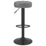 vidaXL Tabourets de bar lot de 2 gris foncé velours