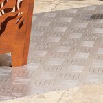 vidaXL Plaques à damier 4 Pièces Argent 90 x 40 cm Aluminium