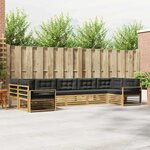 vidaXL Ensemble de canapés d'extérieur 7 Pièces Blanc et anthracite