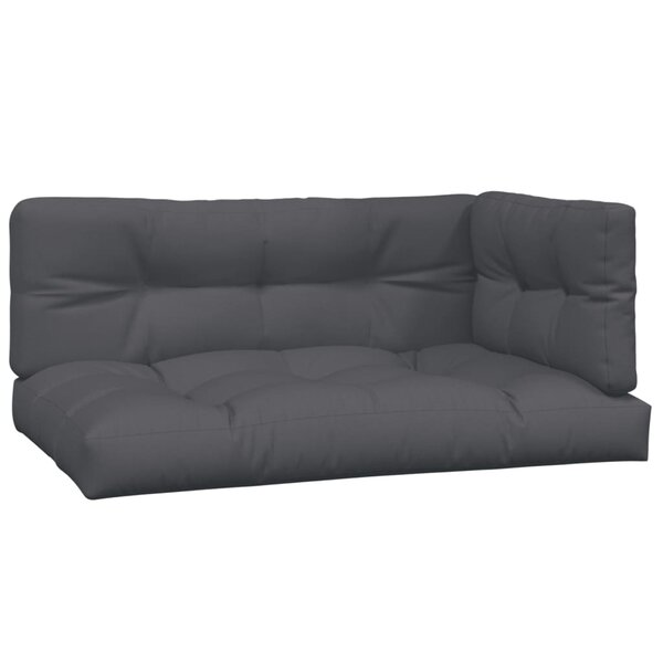 vidaXL Coussins de palette lot de 3 anthracite tissu