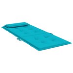 vidaXL Coussins de chaise à dossier haut lot de 2 turquoise