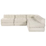 vidaXL Unité de canapé modulaire 4 Pièces Crème Tissu