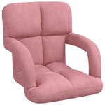 vidaXL Fauteuil de sol ajustable Rose Velours