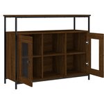 vidaXL Buffet chêne marron 100x35x80 cm bois d'ingénierie