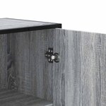vidaXL Buffet haut sonoma gris 35 5x35x139 cm bois d'ingénierie métal