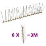 vidaXL Ensemble de 6 pointes à 5 rangées contre oiseaux Plastique 3 m