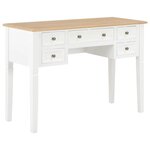 vidaXL Bureau Blanc 109 5 x 45 x 77 5 cm Bois