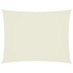 vidaXL Voile de parasol tissu oxford rectangulaire 3 5x5 m crème
