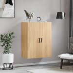vidaXL Armoire murale chêne sonoma 69 5x34x90 cm