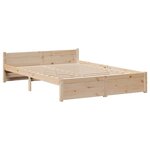 vidaXL Cadre de lit avec tête de lit sans matelas 140x190 cm