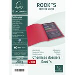 Lot de 100 chemises ROCK'S 210g 24x32 cm Teintes Vives Violine EXACOMPTA