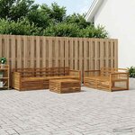 vidaXL Ensemble de canapés d'extérieur 6 Pièces Naturel