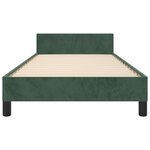vidaXL Cadre de lit avec tête de lit Vert foncé 80x200 cm Velours