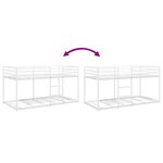 vidaXL Lit superposé sans matelas blanc 75x190 cm acier