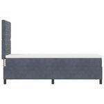 vidaXL Lit à ressorts avec matelas Gris foncé 80 x 200 cm Velours