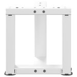 vidaXL Pieds de table basse en T  2 pièces  blanc  30 x 25 x (30-31) cm  acier