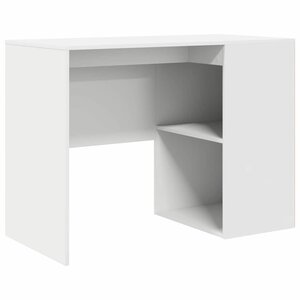 vidaXL Bureau avec étagère Blanc 102 x 50 x 75 cm Bois d'ingénierie