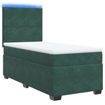 vidaXL Sommier à lattes de lit avec matelas Vert foncé 100x200 cm