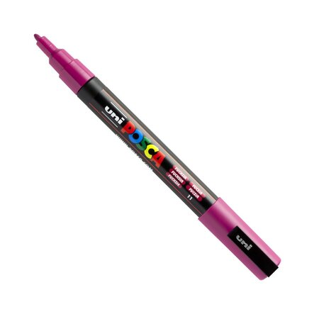 Marqueur Posca Rose fuchsia PC3M Pointe conique fine