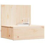 vidaXL Table de chevet avec tiroir 2 Pièces Marron 42 x 32 5 x 40 cm