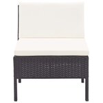 Salon de jardin meuble d'extérieur ensemble de mobilier 6 pièces avec coussins résine tressée noir 02_0016924