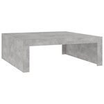 vidaXL Table basse Gris béton 100x100x35 cm Aggloméré