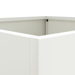 vidaXL Jardinières 2 Pièces blanc 49x47x46 cm acier laminé à froid