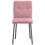 vidaXL Chaises à manger lot de 2 Rose Velours
