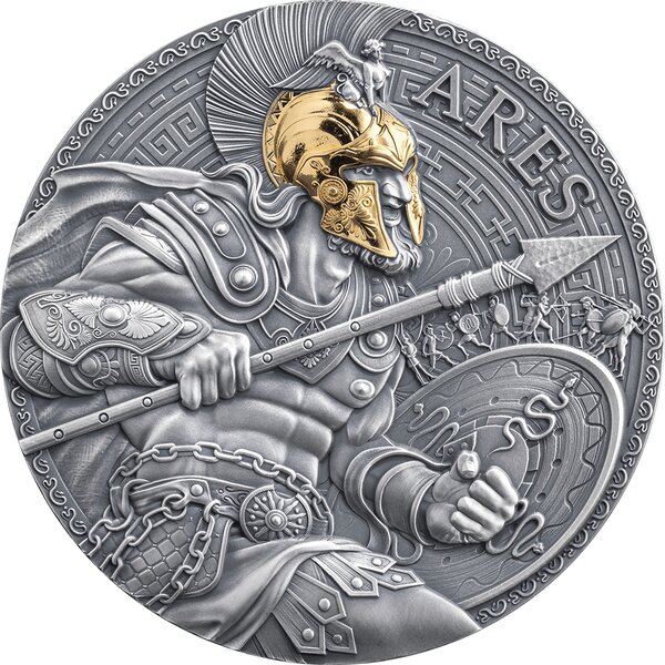ARES The Great Greek Mythology 2 Once Argent Monnaie 2000 Francs Cameroon 2024